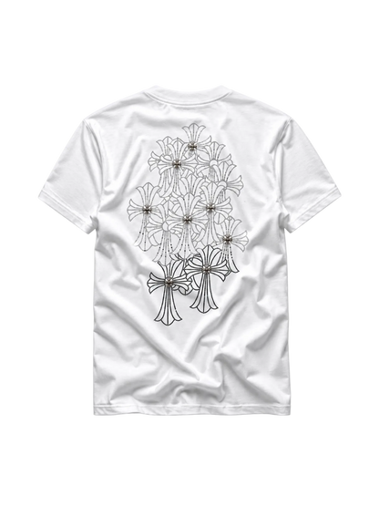 Playera Chrome Hearts "Crystal Cross White" (Slim fit)