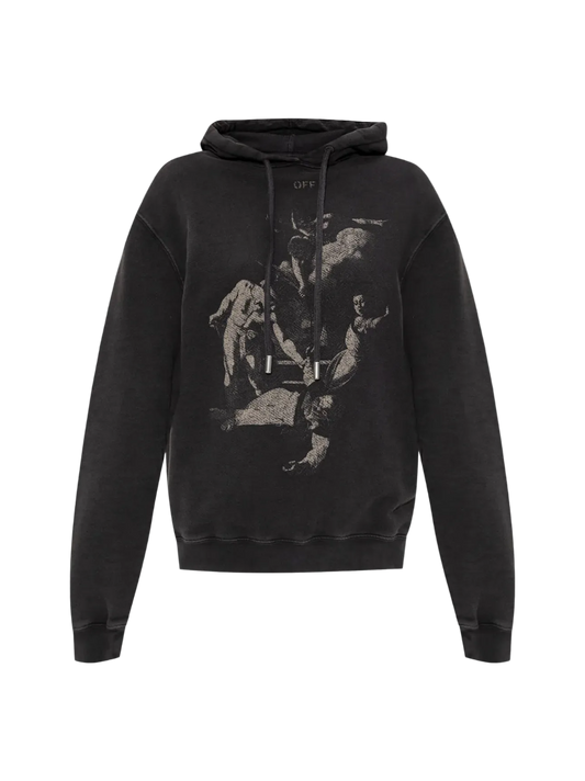 Hoodie Off White ¨Angels Washed Black¨