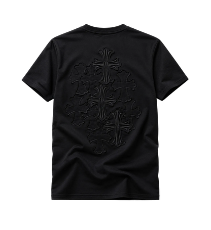 Playera Chrome Hearts "Multi Cross Shadow Total Black" (Slim fit)