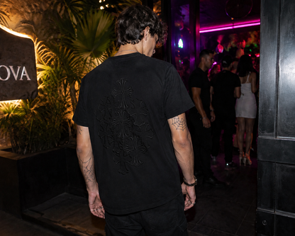 Playera Chrome Hearts "Multi Cross Shadow Total Black" (Slim fit)