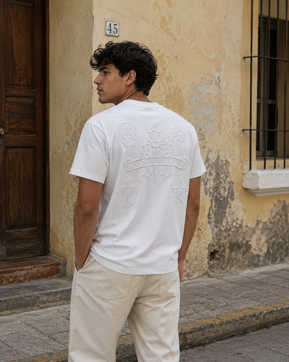 Playera Chrome Hearts "Ivory Crest Total White" (Slim Fit)