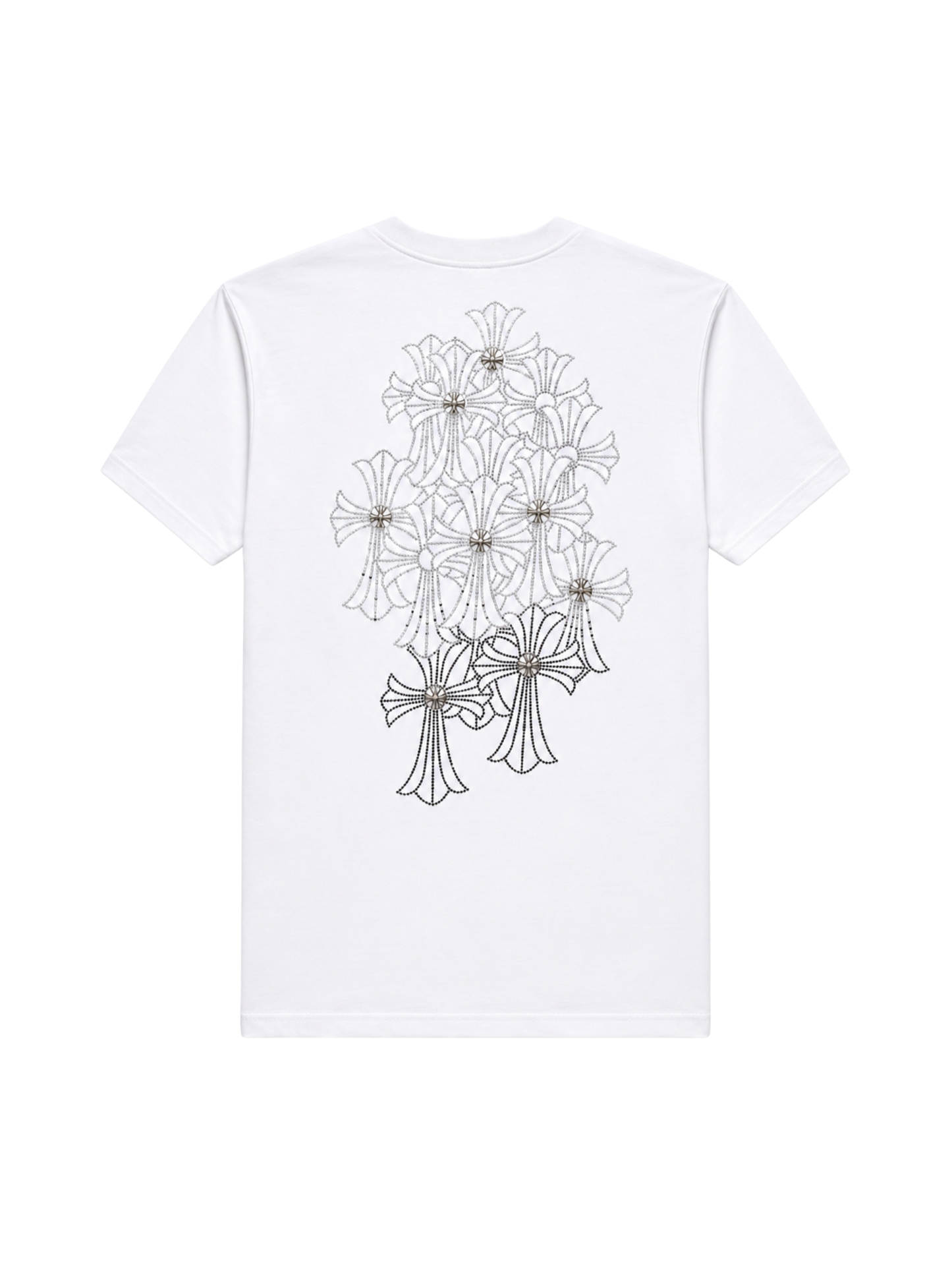 Playera Chrome Hearts "Crystal Cross White" (Slim fit)