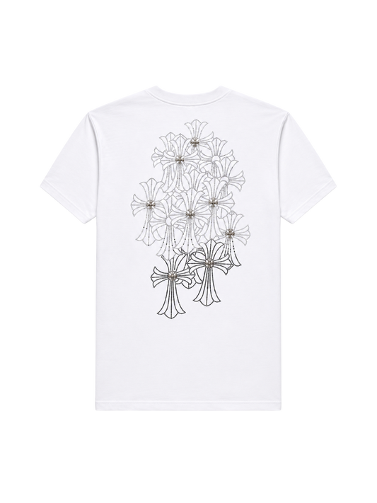 Playera Chrome Hearts "Crystal Cross White" (Slim fit)