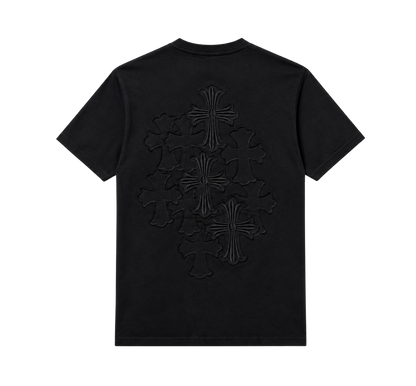 Playera Chrome Hearts "Multi Cross Shadow Total Black" (Slim fit)