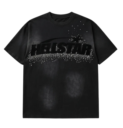 Playera Hellstar - "Classic Crystal Black" (Semi Oversize)
