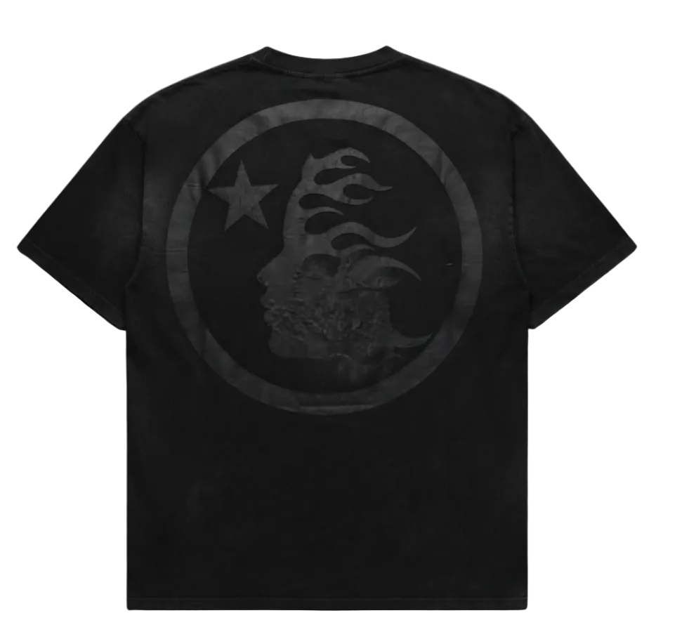 Playera Hellstar - "Classic Crystal Black" (Semi Oversize)