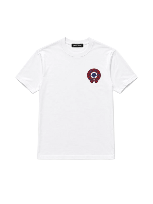 Playera Chrome Hearts "Horse Shoe White Orange" (Slim fit)