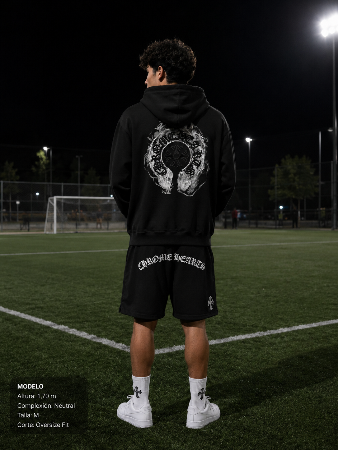Hoodie Chrome Hearts "Ghostfire Cross Black" (Slim fit)