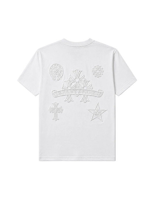 Playera Chrome Hearts "Ivory Crest Total White" (Slim Fit)