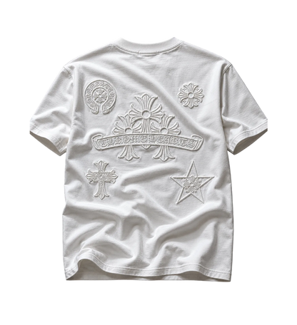 Playera Chrome Hearts "Ivory Crest Total White" (Slim Fit)