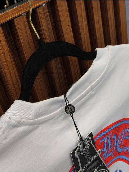 Playera Chrome Hearts "Horse Shoe White Orange" (Slim fit)