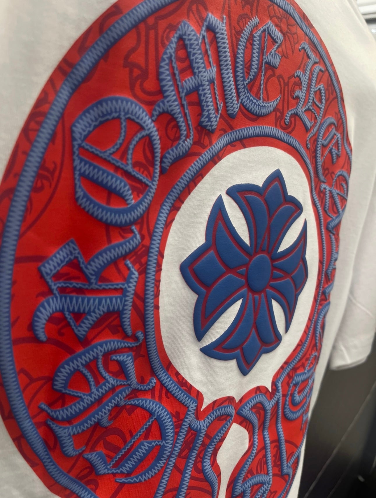 Playera Chrome Hearts "Horse Shoe White Orange" (Slim fit)