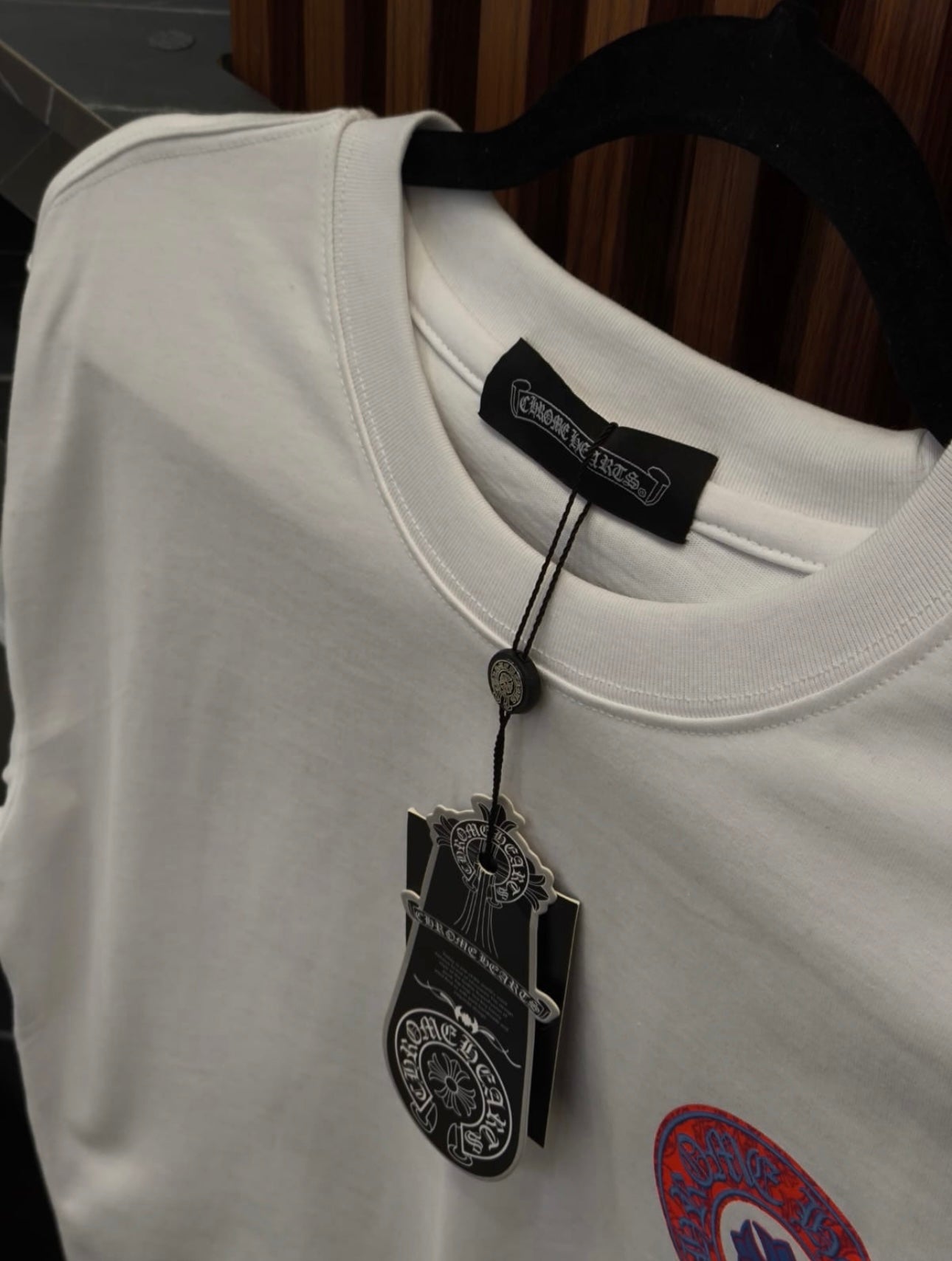 Playera Chrome Hearts "Horse Shoe White Orange" (Slim fit)