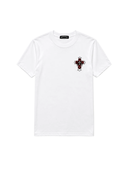 Playera Chrome Hearts “Red Cathedral Cross White” (Slim fit)