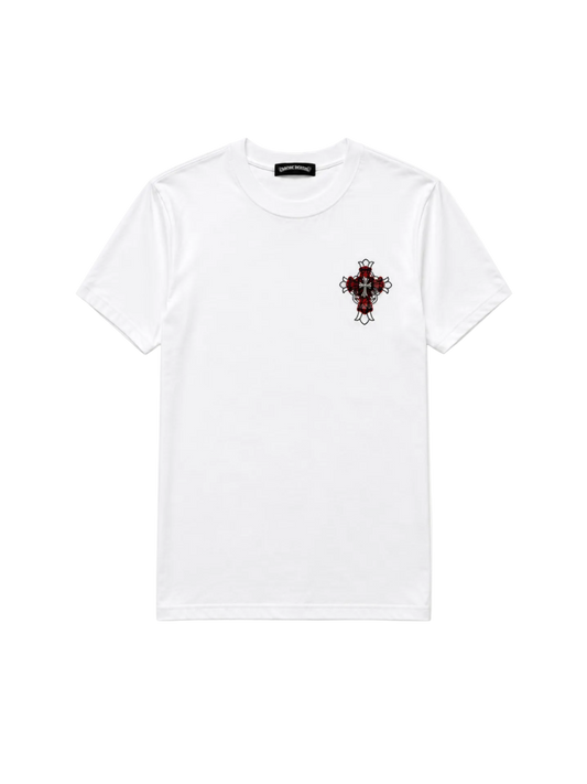 Playera Chrome Hearts “Red Cathedral Cross White” (Slim fit)