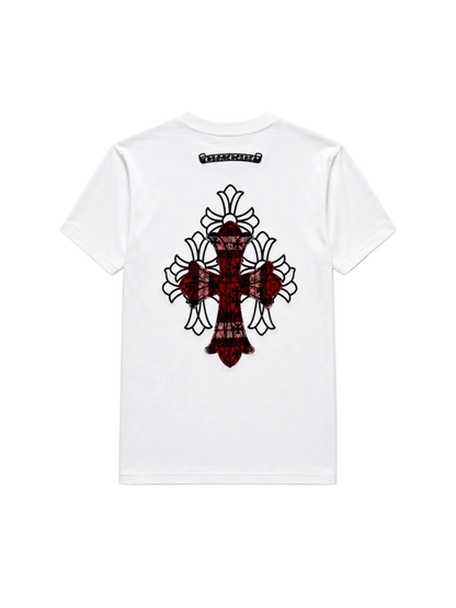 Playera Chrome Hearts “Red Cathedral Cross White” (Slim fit)