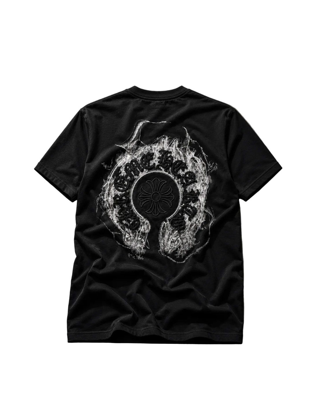 Playera Chrome Hearts “Ghostfire Cross Black” (Slim fit)