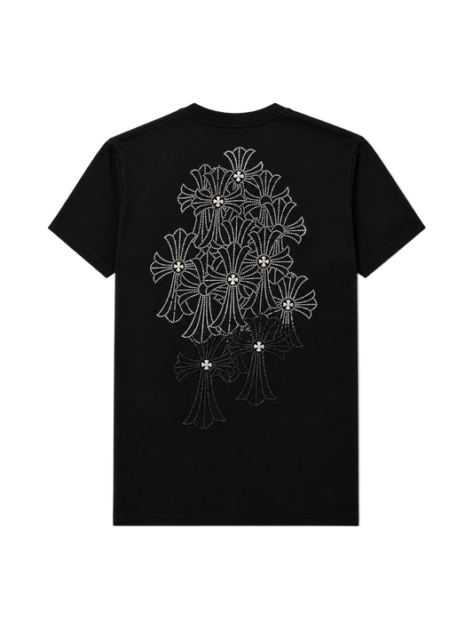 Playera Chrome Hearts "Crystal Cross Black" (Slim fit)