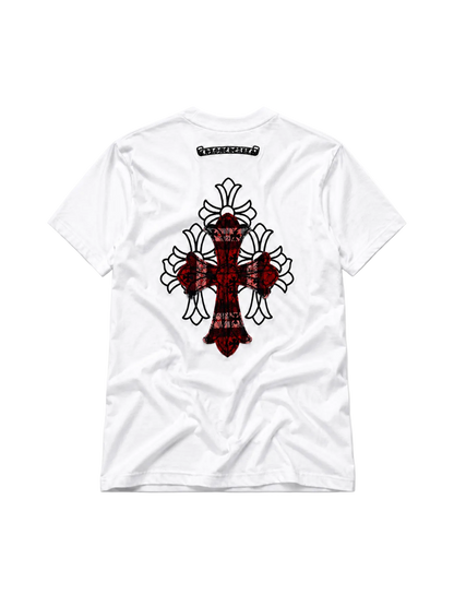 Playera Chrome Hearts “Red Cathedral Cross White” (Slim fit)