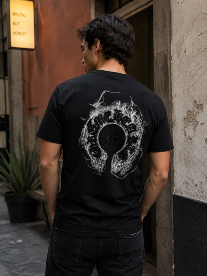Playera Chrome Hearts “Ghostfire Cross Black” (Slim fit)