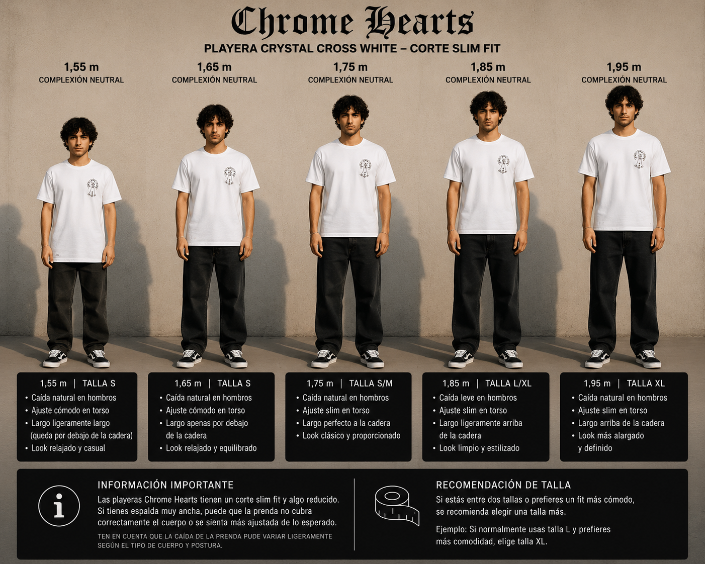 Playera Chrome Hearts "Crystal Cross White" (Slim fit)