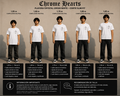 Playera Chrome Hearts "Crystal Cross White" (Slim fit)
