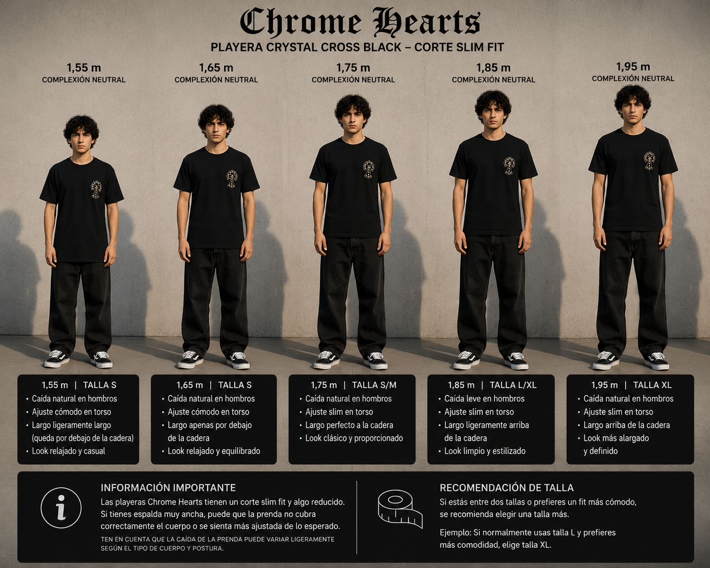 Playera Chrome Hearts "Crystal Cross Black" (Slim fit)