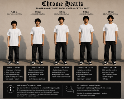 Playera Chrome Hearts "Ivory Crest Total White" (Slim Fit)