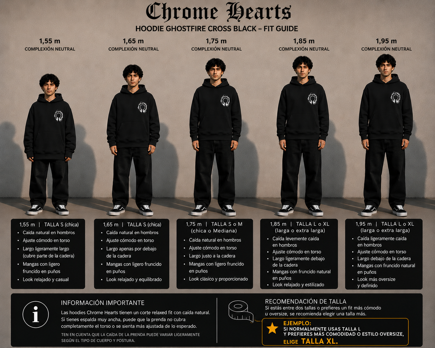 Hoodie Chrome Hearts "Ghostfire Cross Black" (Slim fit)