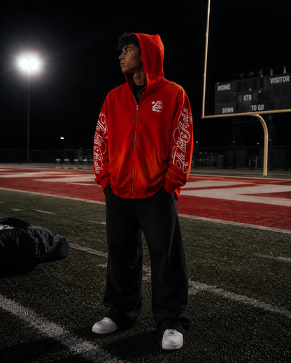 Hoodie con Zipper Hellstar ¨Path To Paradise Red¨