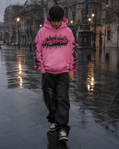 Hoodie Hellstar ¨Brainwashed Rosa¨