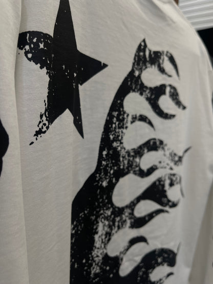 Playera Hellstar Manga Larga ¨Inner Star White¨