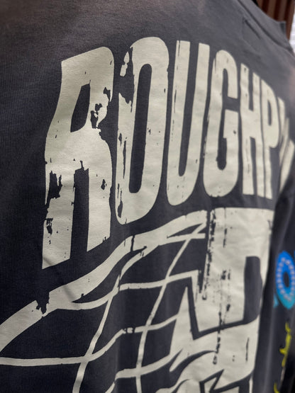 Playera Manga Larga Rough Play ¨Hand Rock Flame¨