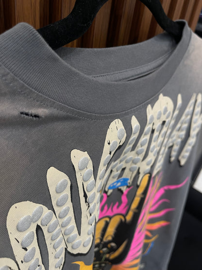 Playera Manga Larga Rough Play ¨Hand Rock Flame¨