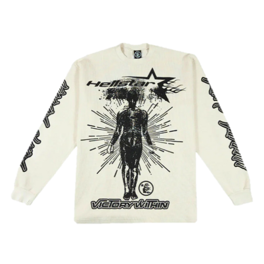 Playera Hellstar Manga Larga ¨Inner Star White¨