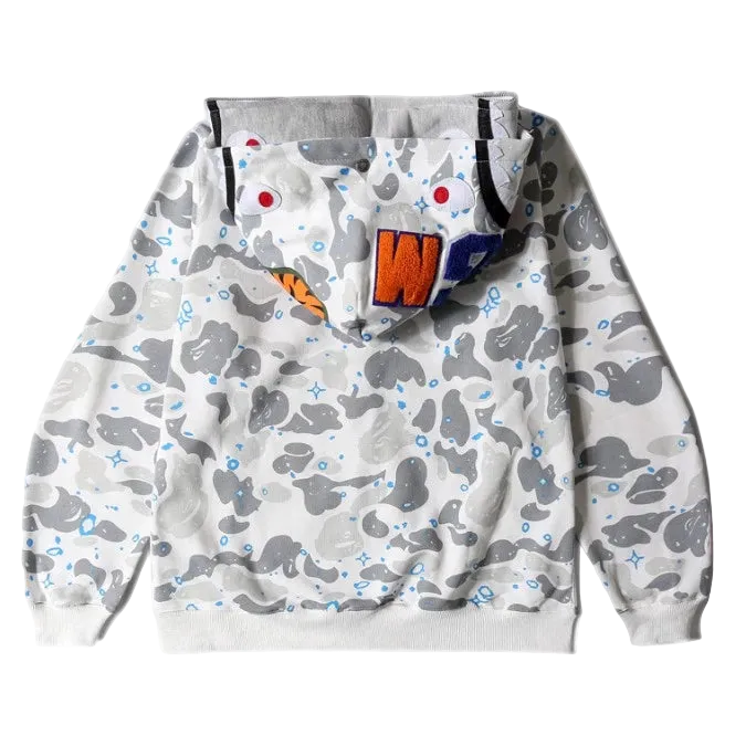 Hoodie con Zipper Bape ¨Space Camo Shark¨